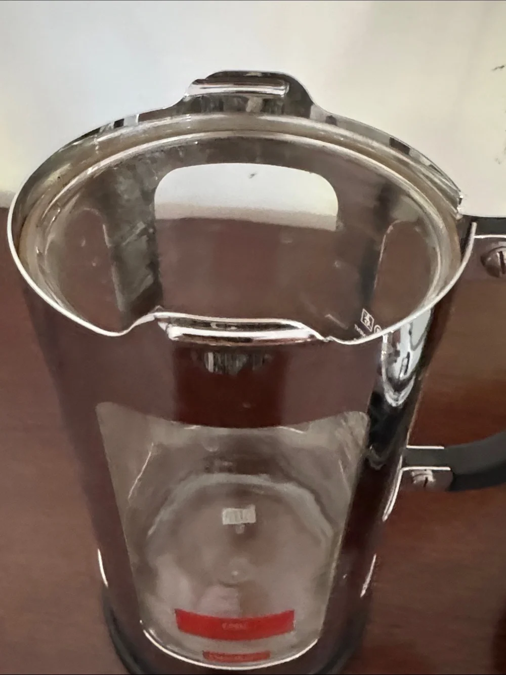 Bodum Stainless French Press with Red Label and Black Base